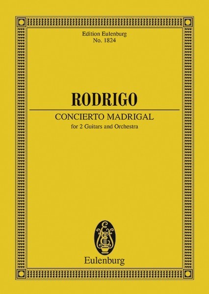 Rodrigo: Concierto Madrigal (Study Score) published by Eulenburg